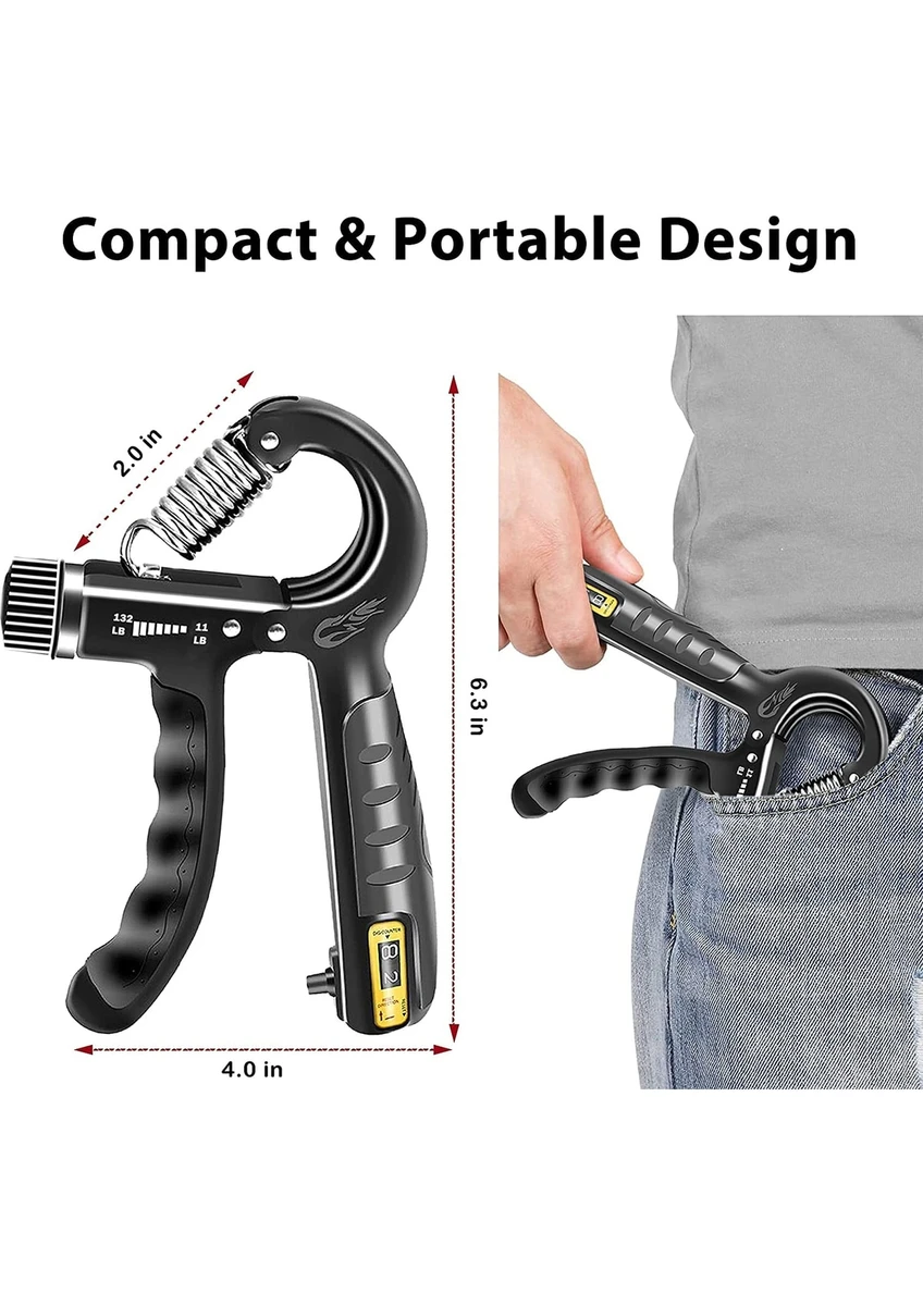 Sayaçlı El Yayı 60 kg - 5 kg Ayarlanabilir 1 Adet El Yayı Bilek Kas Güçlendirici